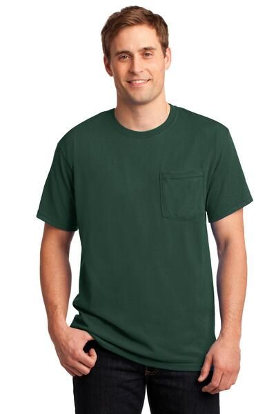 JERZEES - Dri-Power 50/50 Cotton/Poly Pocket T-Shirt. 29MP