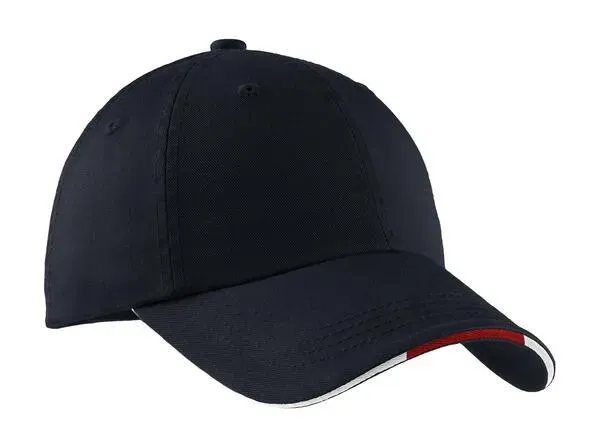 Port Authority Sandwich Bill Cap with Striped Closure. C830