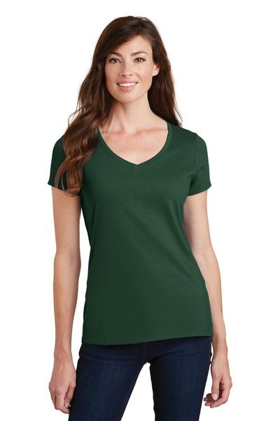 Port & Company Ladies Fan Favorite V-Neck Tee. LPC450V