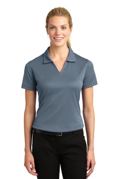 Sport-Tek Ladies Dri-Mesh V-Neck Polo. L469