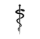 Rod of Asclepius - Black [+$5.00]