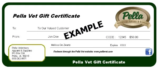 Gift Certificate - Veterinary