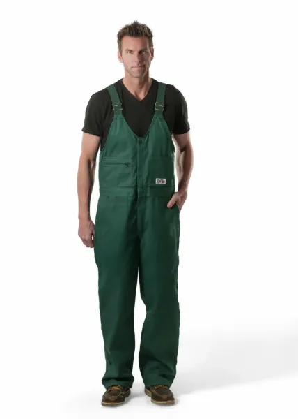 Pella Men's Spruce Green Twill Bibs (Unlined)