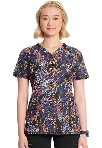 Infinity V-Neck Print Top CK634