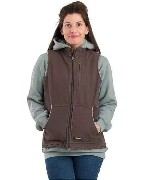 Women's Sherpa-Lined Softstone Duck Vest - WV15