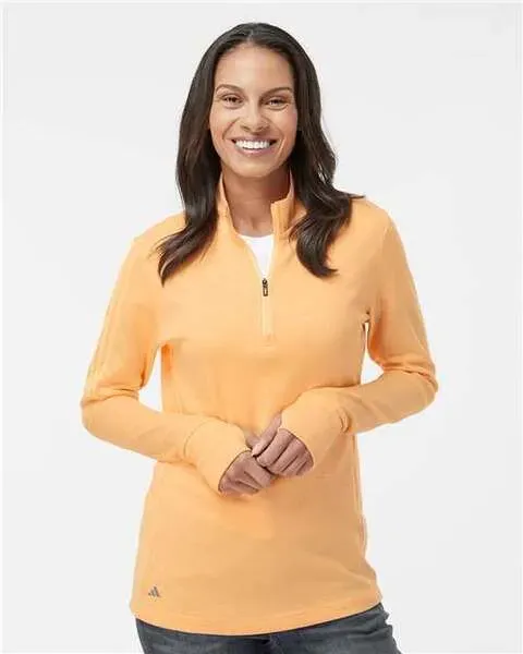 Women's 3-Stripes Quarter-Zip Sweater Pullover - A555
